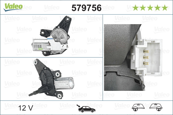 VALEO Ablaktörlö motor 579756_VALEO